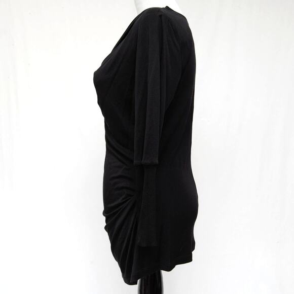Theory Black 3/4 Sleeve Silk Cowl Neck Top Size Medium - Picture 2 of 8
